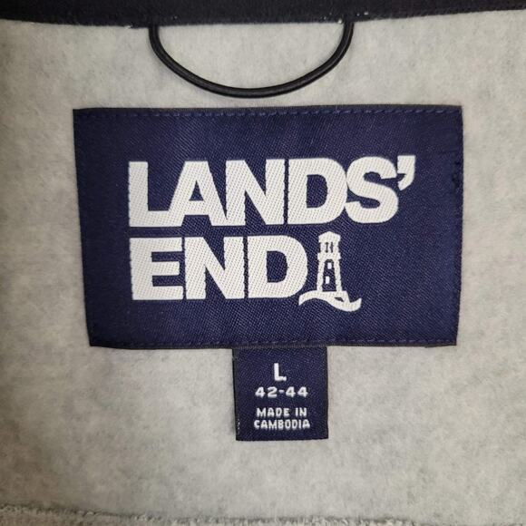 NEW Men's Lands End Gray Sweater Vest Size Large - Picture 4 of 6